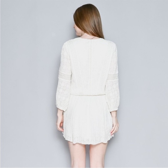 ALICE + OLIVIA Ivory Lace Margaux Dress Size 0 - Picture 2 of 8